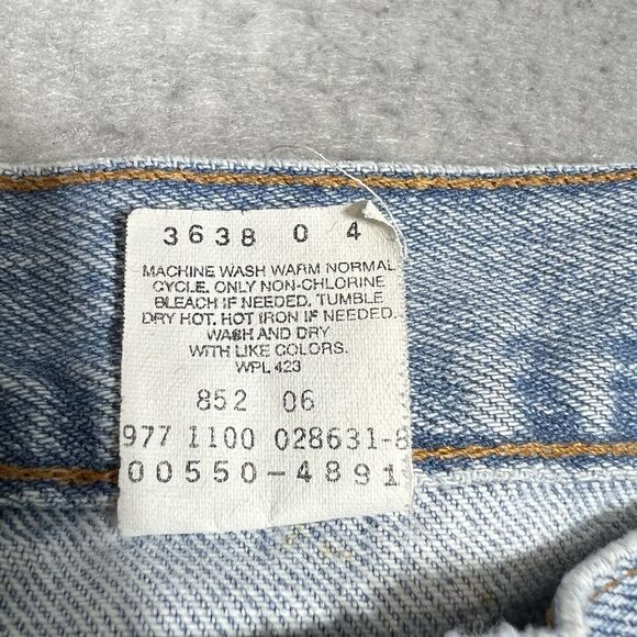 Vintage Y2K 2000 Levis 550 Men’s 34x34 Distressed Relaxed Fit Denim Jeans Blue - Picture 13 of 15